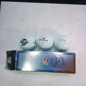 New Wilson Staff 4s IHSAA 3 pk DX2 golfballs